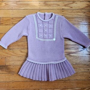 SPANISH Boutique Mauve Knit Dress- 12 months/ 1 Year